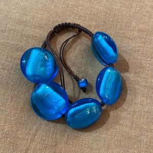 Large chunky glass bracelet